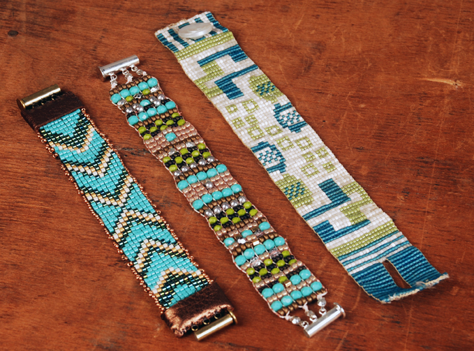 Loom woven bracelet examples
